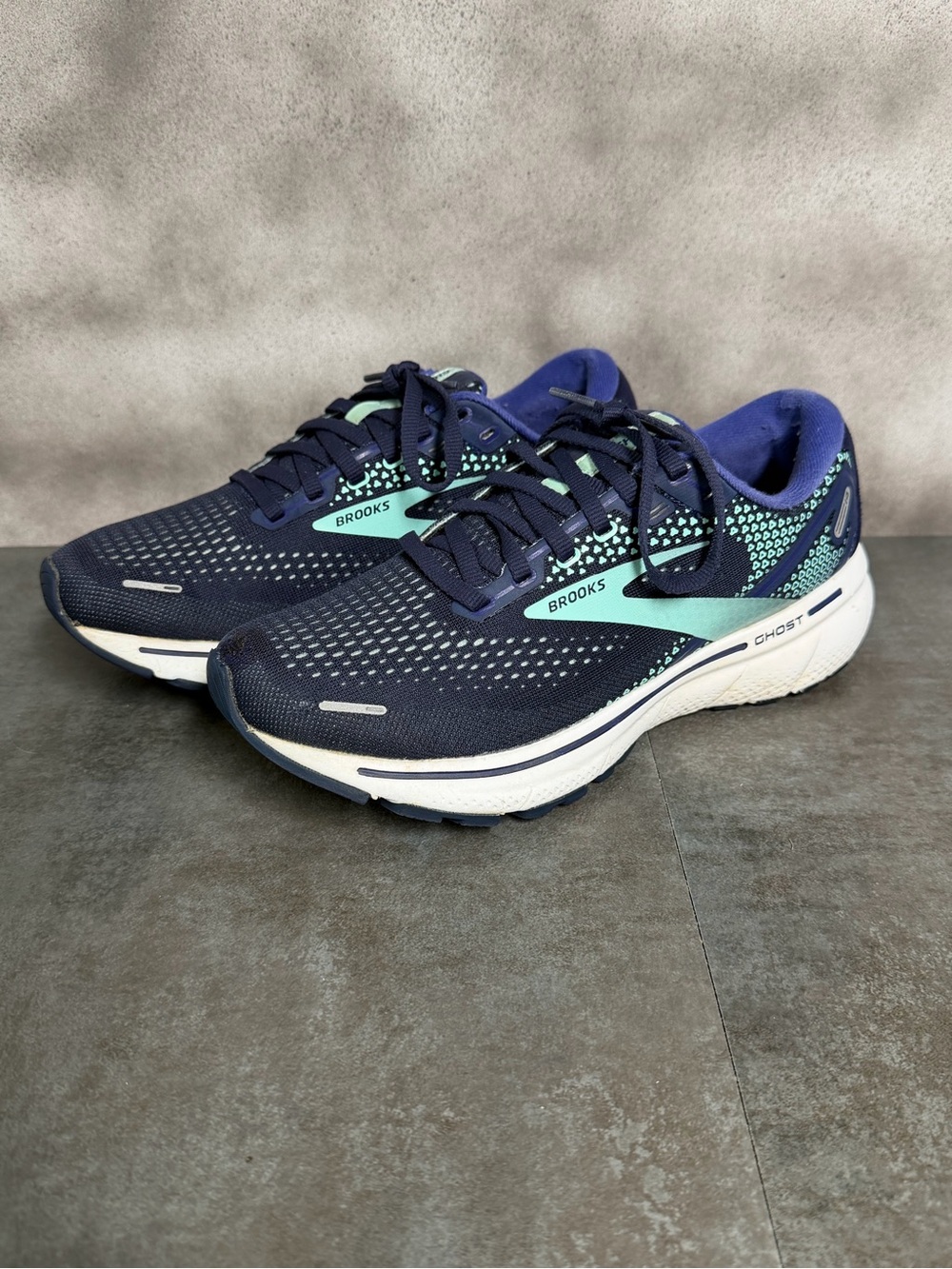 Brooks Ghost 14 Women's Navy Blue Running Shoes 1203561B446 Size 8B - Picture 8 of 16